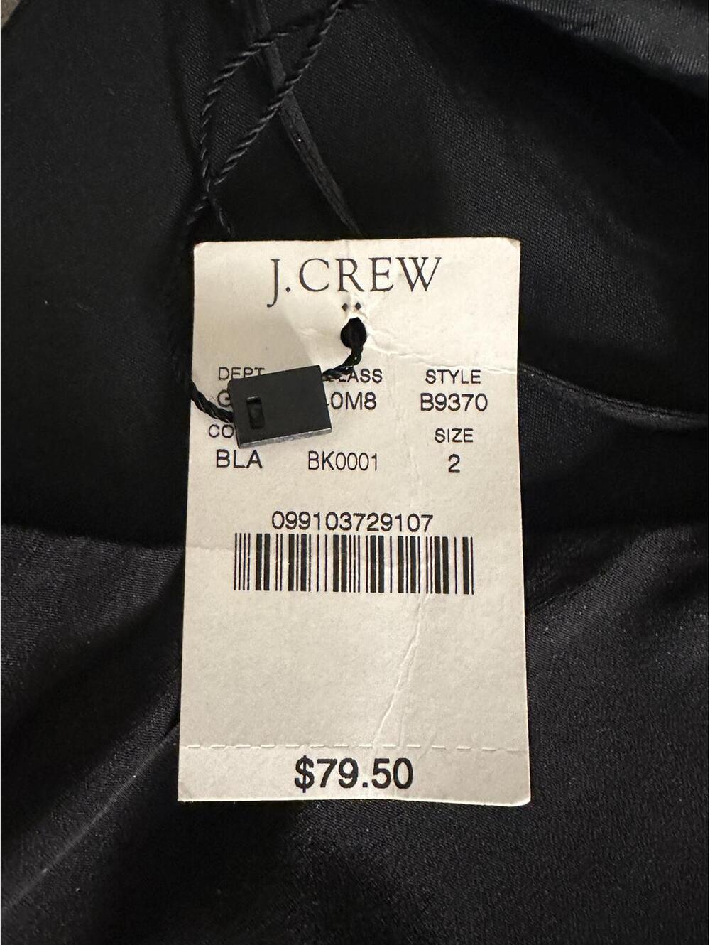 J.Crew black minimalist 90s V-neck racerback tank/slip dress Size 2 - Picture 8 of 8